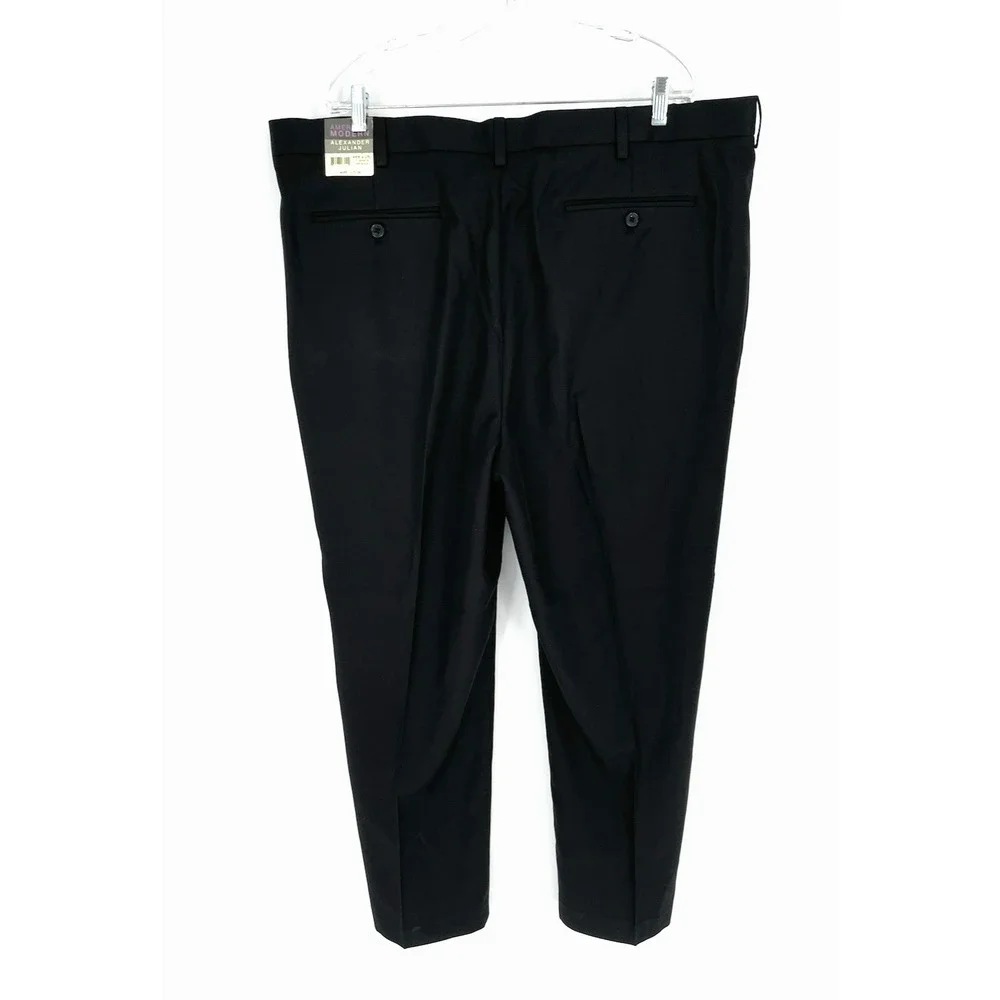 NWT Alexandre London Men Size UK 44x29 Pleated Cuffed  Wool‎ Dress Pants Slacks